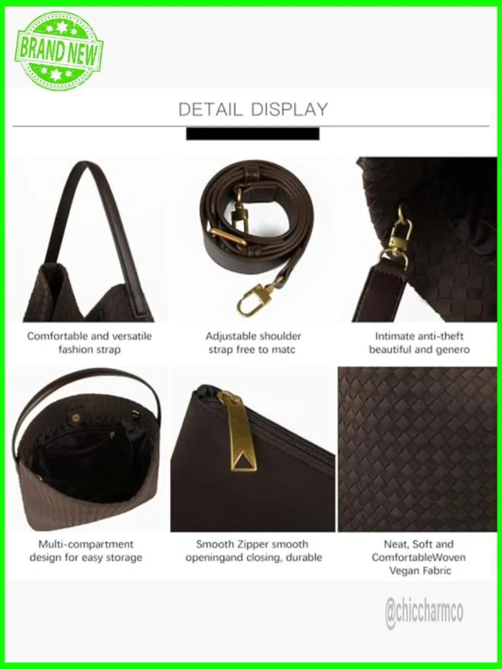 Medium Vegan Leather Hobo Tote Bag with Top Handle for Work Travel